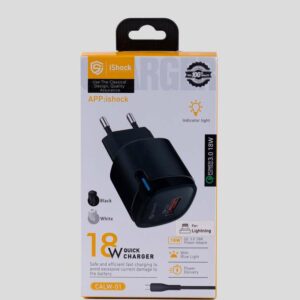 ⁦شاحن منزل IS-T12 18W QC3.0 Type C⁩ - الصورة ⁦1⁩